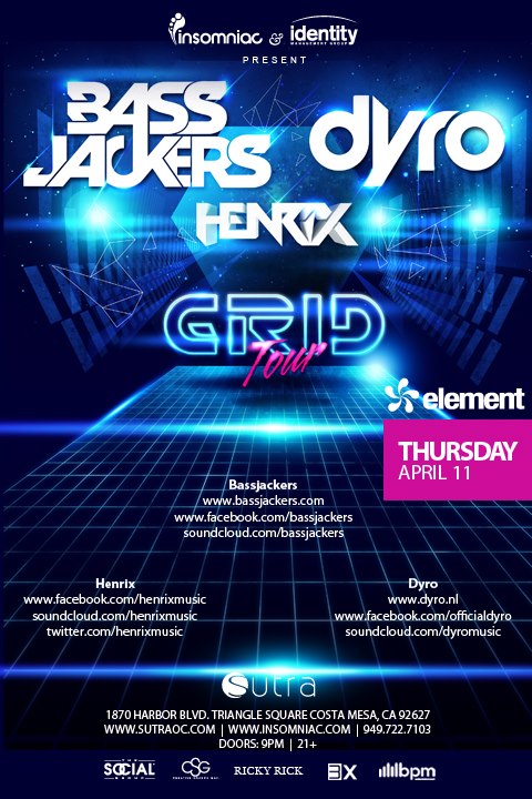 Bassjackers, Dyro, Henrix - April 11