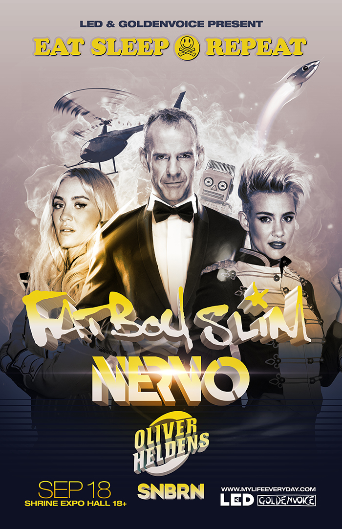 Fatboy Slim, Nervo, Oliver Heldens & SNBRN - September 18 (Shrine Expo Hall
