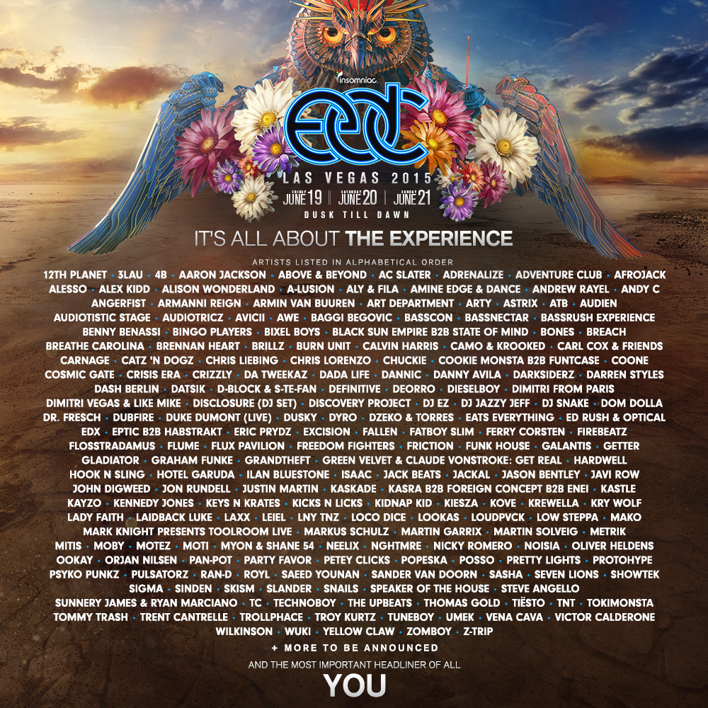 EDC Las Vegas 2015 Lineup