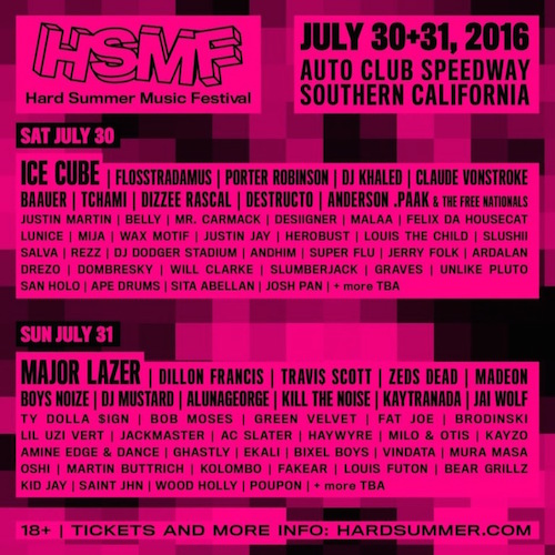 Hard Summer 2016 Lineup