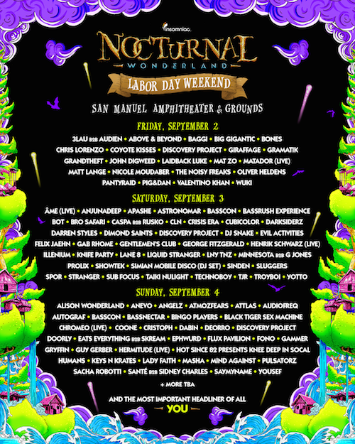 Nocturnal Wonderland - September 2-4 (San Manuel Ampitheater, San Bernardino)