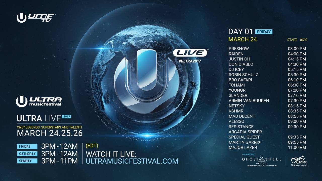 Ultra Music Festival Miami 2017 Live Stream Day 1