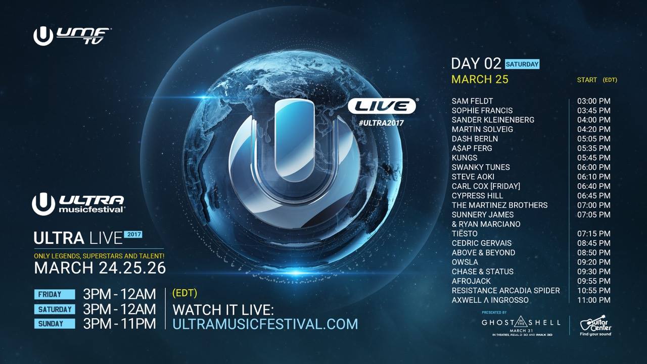 Ultra Music Festival Miami 2017 Live Stream Day 2