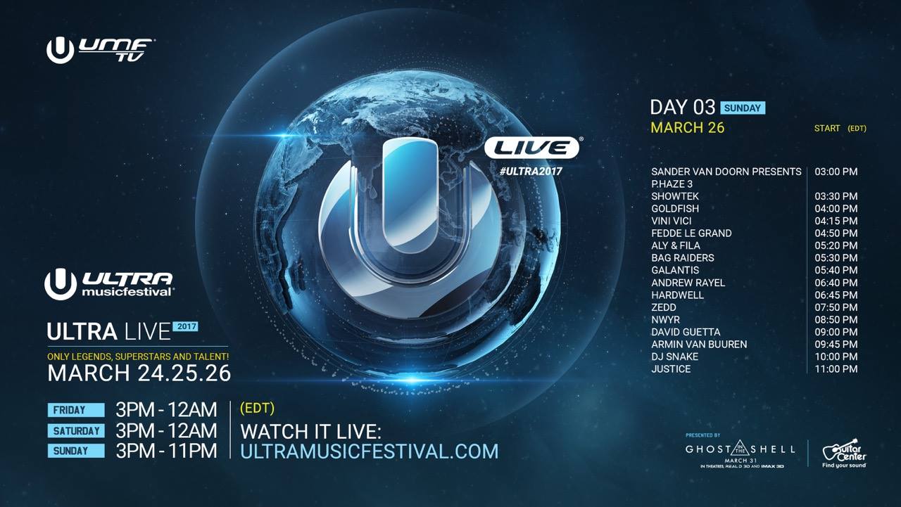 Ultra Music Festival Miami 2017 Live Stream Day 3